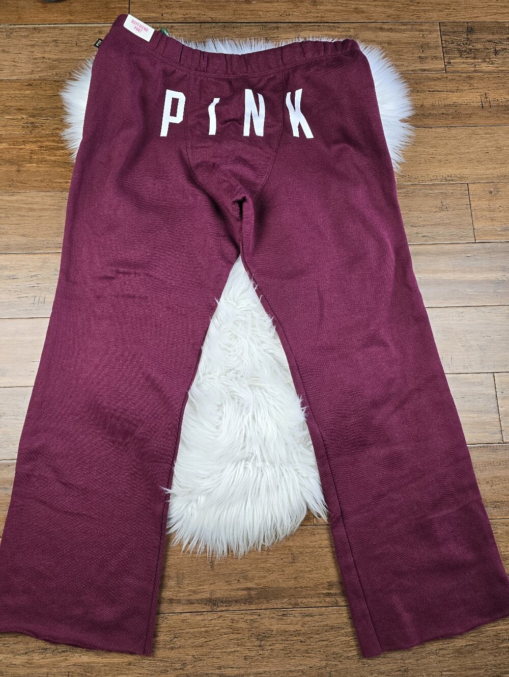 Pink Victoria's Secret RARE  Boyfriend Sweatpants Large